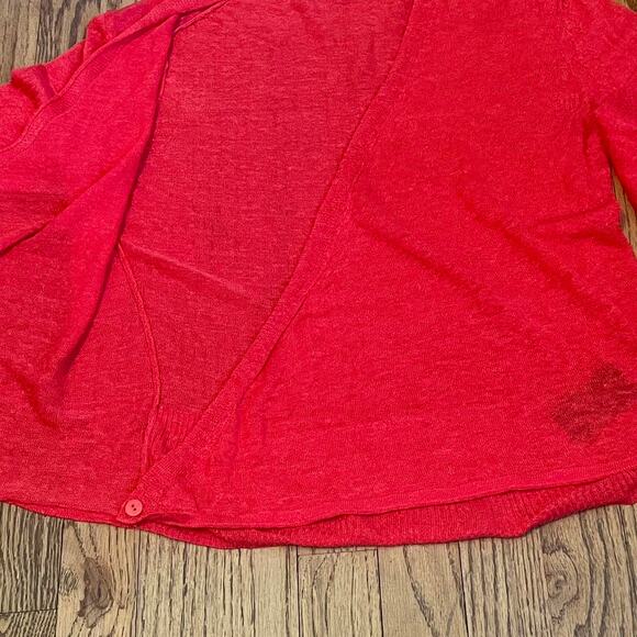 Cherry red Nic+Zoe wrap cardigan - Picture 3 of 5